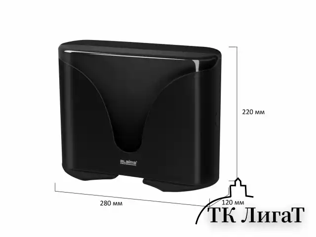 Диспенсер для полотенец EXTRA LAIMA PROFESSIONAL, (Система H2), Z-сложения, черный, ABS-пластик, 609473, 303369