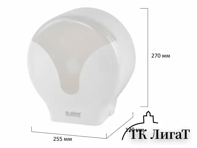 Диспенсер для туалетной бумаги EXTRA LAIMA PROFESSIONAL, (Система Т2), малый, белый, ABS-пластик, 609474, 303822