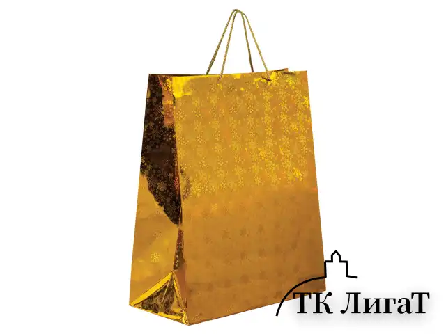 Пакет подарочный новогодний (1 шт.) 41x19x49 см (XXL), ГОЛОГРАФИЯ, ассорти 3 цвета, ЗОЛОТАЯ СКАЗКА, 609613