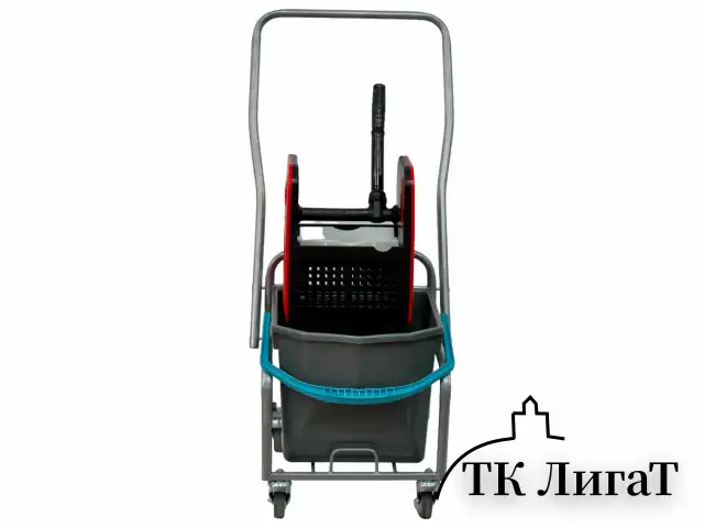 Тележка уборочная Eco-Force, 1 съемное ведро 25 л, отжим, металлический каркас, бесшумные колеса, 21EF/1