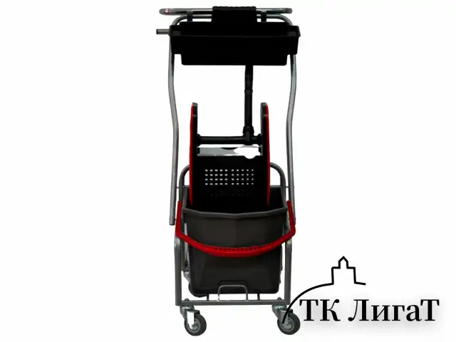 Тележка уборочная Eco-Force, 1 ведро 25л, отжим, лоток для химии, держатель для мешка, металлический каркас, бесшумные колеса, 21EF/6