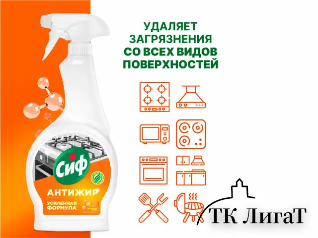 Средство для чистки плит, духовок, грилей от жира и нагара 500 мл, CIF Антижир "Цитрус"