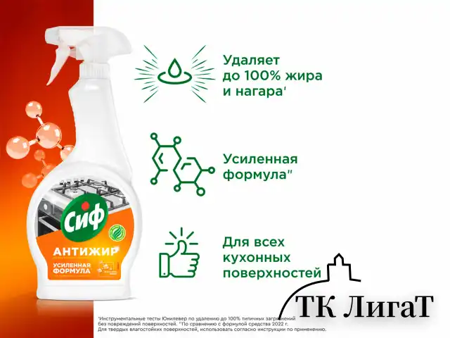Средство для чистки плит, духовок, грилей от жира и нагара 500 мл, CIF Антижир "Цитрус"