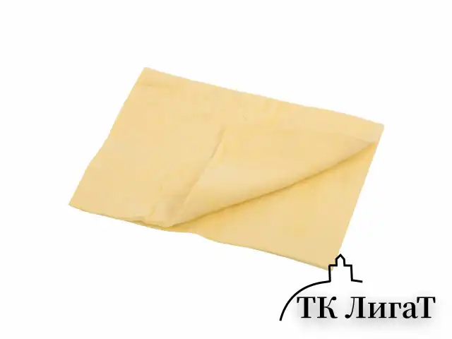 Салфетка синтетическая PVA-замша 31x21 см, в тубе, желтая, для авто, дома и офиса, ГРАНДМАСТЕР, 609976