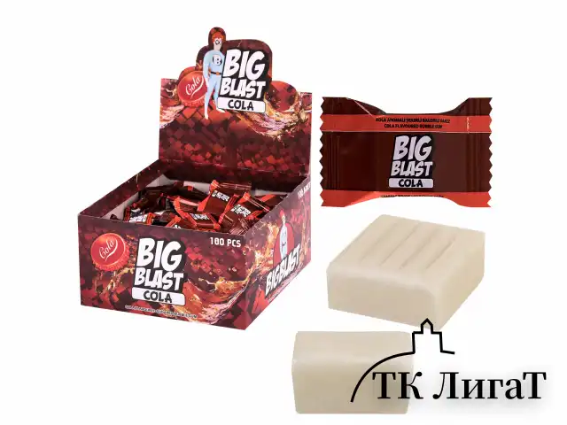 Жевательная резинка BIGBLAST со вкусом колы, 100 шт. по 4 г в шоу-боксе, ТУРЦИЯ, УТ-00002110