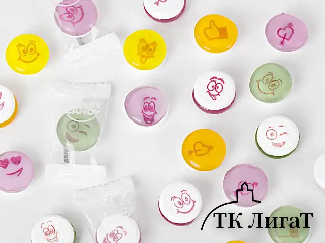 Карамель леденцовая SMILEY CANDY "Микс вкусов с аскорбинкой", в индивидуальной упаковке, 1000 г, ТУРЦИЯ, УТ-00002492