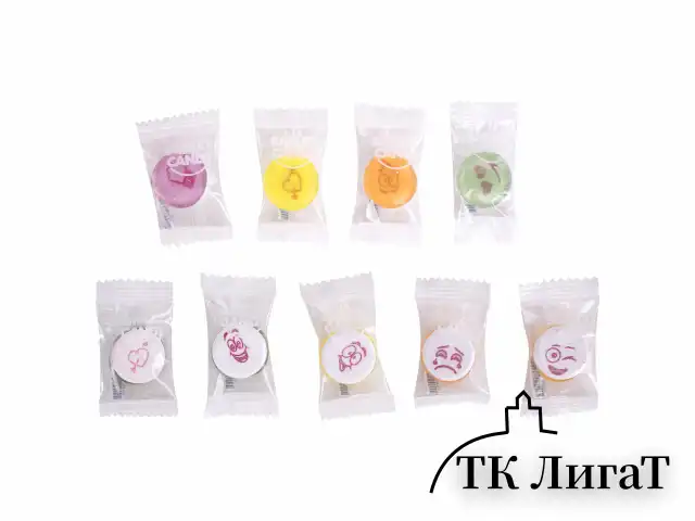 Карамель леденцовая SMILEY CANDY "Микс вкусов с аскорбинкой", в индивидуальной упаковке, 1000 г, ТУРЦИЯ, УТ-00002492