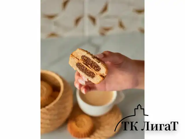 Печенье песочное "Солнышко" с начинкой из финика и кокоса, БЕЗ САХАРА, 700 г
