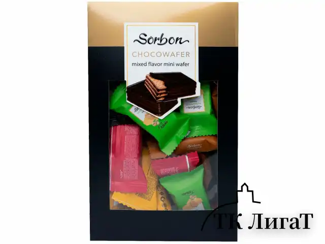 Конфеты мини-вафли в индивидуальной упаковке SORBON "Ассорти Радуга", 300 г