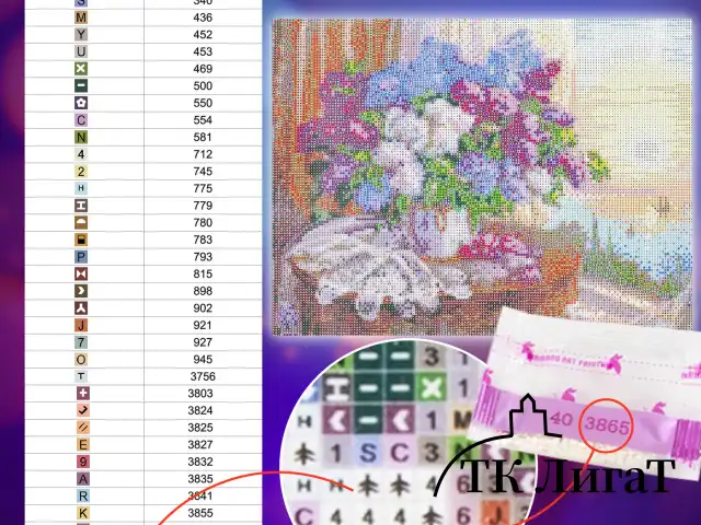Картина стразами (алмазная мозаика), 30х40 см, ОСТРОВ СОКРОВИЩ "Букет сирени", без подрамника, 663860