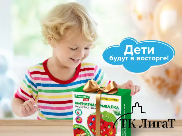 Сортер-рыбалка магнитный деревянный развивающий "Яблоко", BRAUBERG KIDS, 665244