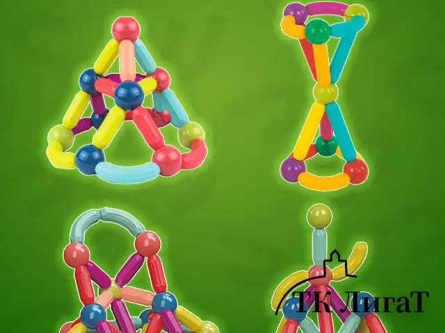 Магнитный конструктор MAGNETIC STICKS, 72 магнитные детали, BRAUBERG KIDS, код 1С, 665722