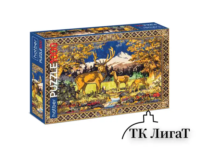 Пазл картонный Premium 1000 элементов АССОРТИ, 680х480 мм, HATBER
