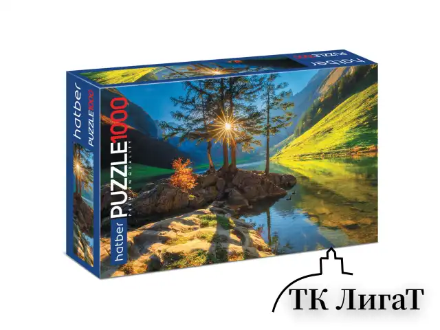 Пазл картонный Premium 1000 элементов АССОРТИ, 680х480 мм, HATBER