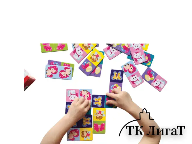 Настольная игра Домино детское с картинками, АССОРТИ, BABY TOYS