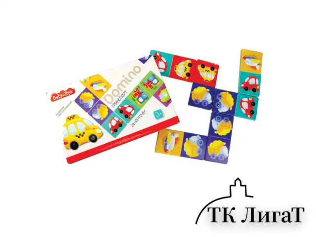 Настольная игра Домино детское с картинками, АССОРТИ, BABY TOYS