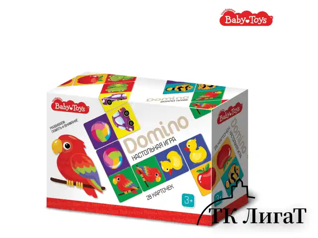 Настольная игра Домино детское с картинками, АССОРТИ, BABY TOYS