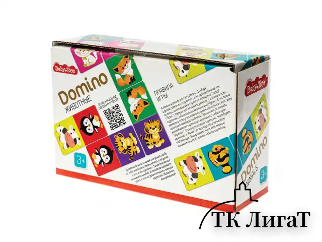 Настольная игра Домино детское с картинками, АССОРТИ, BABY TOYS