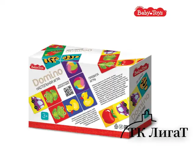 Настольная игра Домино детское с картинками, АССОРТИ, BABY TOYS