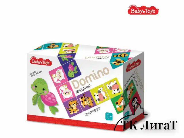 Настольная игра Домино детское с картинками, АССОРТИ, BABY TOYS