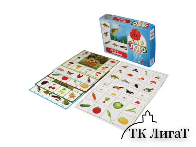 Настольная игра Лото для детей, картонное (6 полей, 48 карточек), АССОРТИ, 10 КОР