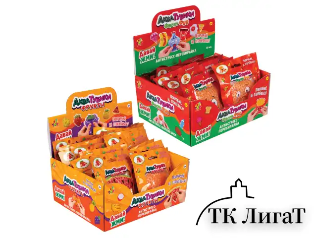 Антистресс-переливайка "АКВАТУБИКИ ВКУСНЯШКИ", АССОРТИ, 20 видов, 1TOY