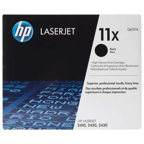 купить на сайте tk-ligat.ru Картридж лазерный HP (Q6511X) LaserJet 2410/2420/2430, №11Х, оригинальный, ресурс 12000 страниц