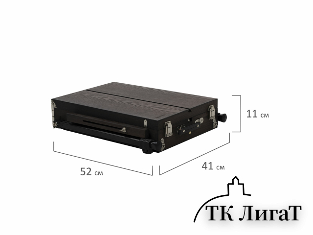 Этюдник-мольберт BRAUBERG ART PREMIERE, алюминиевые ножки, холст до 82 см, кофейный, 191757