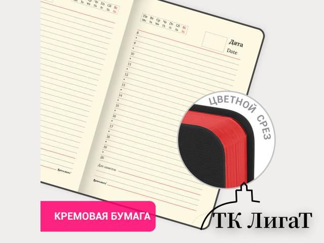 Ежедневник недатированный МАЛЫЙ 100х150 мм А6 BRAUBERG 