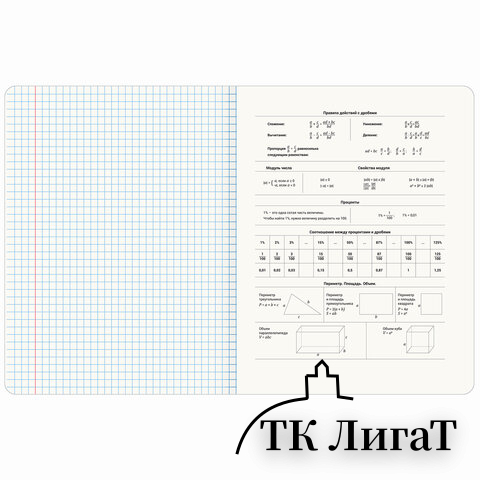 Тетрадь предметная КЛАССИКА ПРИРОДА 48л, обложка картон, МАТЕМАТИКА, клетка, подсказ, BRAUBERG, 405095