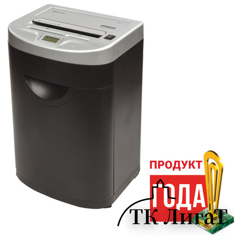 Уничтожитель (шредер) BRAUBERG S22-S, 2 уровень секретности, полоски 4 мм, 22 листа, 34 л, CD, 531773
