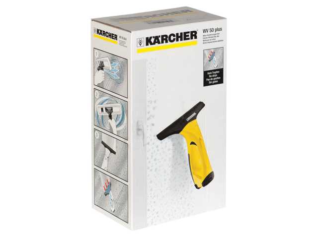 Стеклоочиститель аккумуляторный KARCHER WV 50 Plus, время работы 20 мин., ширина 280 мм, желтый, 1.633-117.0